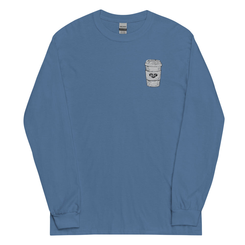 Embroidered Big Black Coffee Long Sleeve Shirt