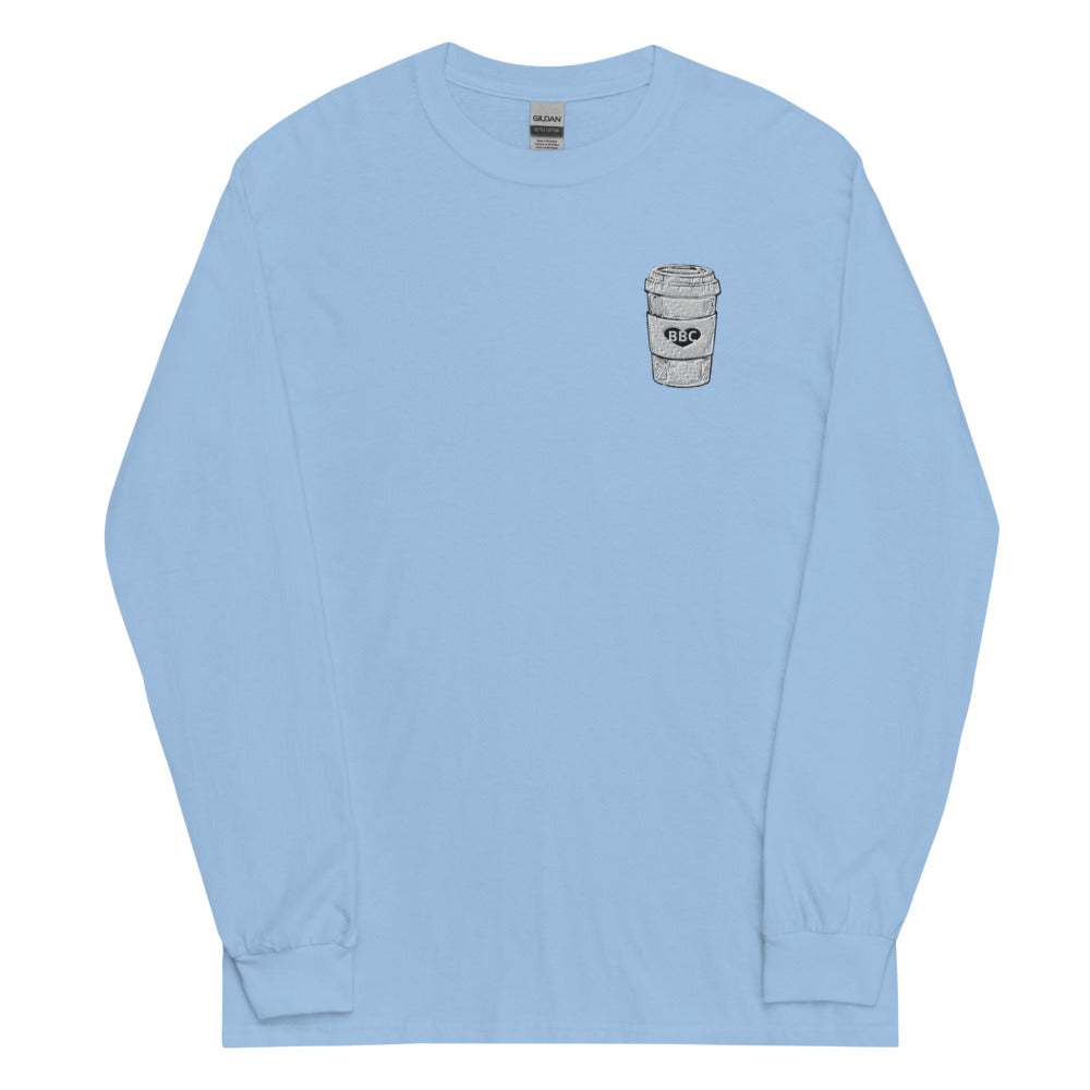 Embroidered Big Black Coffee Long Sleeve Shirt
